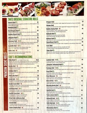 It might be worth asking if they do custom rolls - we ordered from the menu  at Iwa Sushi & Grill in Wenatchee
