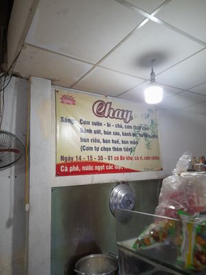 Sign inside at THIÊN Ý in Ho Chi Minh City