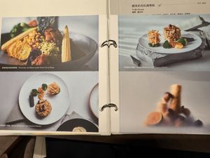 Examples of pages in the à la carte menu   at Clavius in Taipei