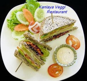 Enjoy our sandwiches at Kanlaya Vegetarian in Chiang Mai