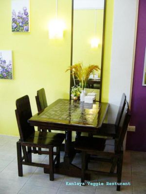 Friendly, comfortable & clean restaurant at Kanlaya Vegetarian in Chiang Mai