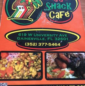 menu at Reggae Shack Cafe in Gainesville
