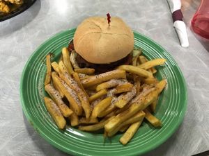 Vegan steak sandwich at Reggae Shack Cafe in Gainesville