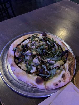 Vegan pizza without the cheese at Gaines Street Pies in Tallahassee