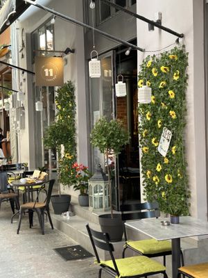 Up a narrow side streett  at The 11 Concept in Volos