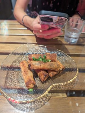 Sweet red bean spring rolls at Gosari Express in Seoul