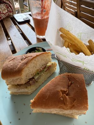 Vegan sandwich  at Ganga View Cafe in Rishikesh