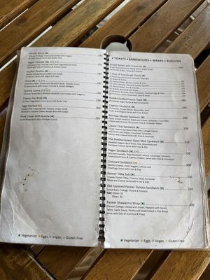 Menu march 2025  at Ganga View Cafe in Rishikesh