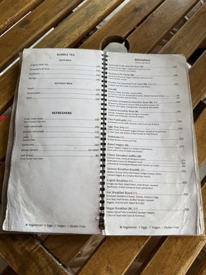 Menu march 2025  at Ganga View Cafe in Rishikesh