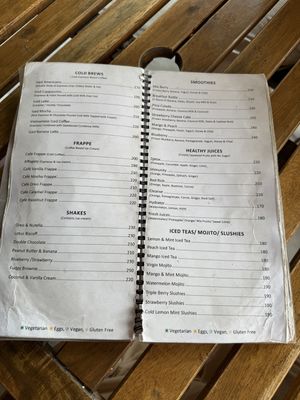 Menu march 2025  at Ganga View Cafe in Rishikesh