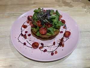 Avocado pancakes  at La Maison in Anjuna