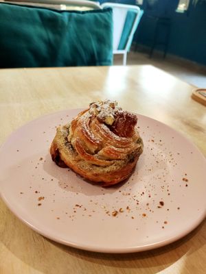 Croissant with pistachio cream at La Maison in Anjuna