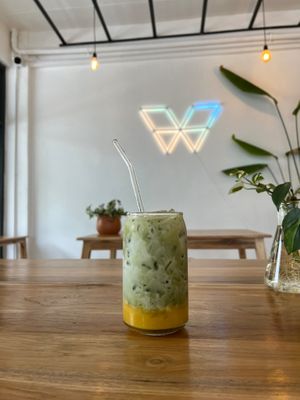 Mango matcha at The butterfly effect. in Chiang Mai