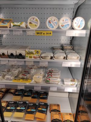 Cheeses at Mondo Vegan in Salo