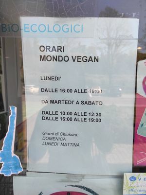 Schedule at Mondo Vegan in Salo