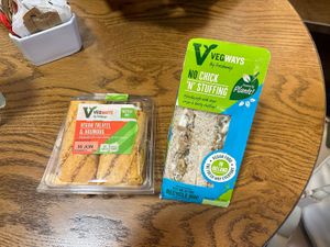 Vegan wrap and vegan sandwich   at The Puffins Nest Café in Liscannor