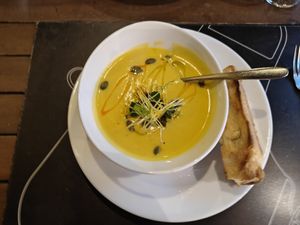 Pumpkin Soup at Ceylon Curry Club in Colombo