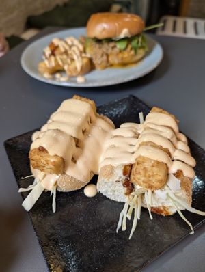 tofu sando at Doxa in Madrid