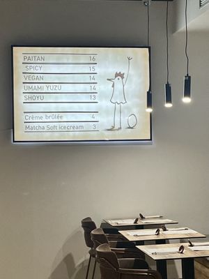 Menu  at Ramen No Wakusei in Bratislava