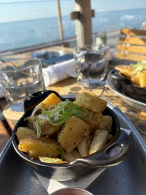 Potato’s with onion   at Drake Devonshire Inn  in Wellington