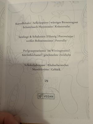 Das vier Gänge Menü   at Restaurant Handelshof in Saarbrucken