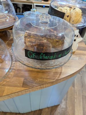 Vegan GF cake at Tealicious Tea Room  in Durham