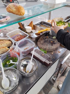 Banh mi stall at Banh MI Chay Diệu Anh in Ho Chi Minh City