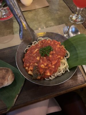 Veggie bolognese   at Paper Tiger Eatery in Siem Reap
