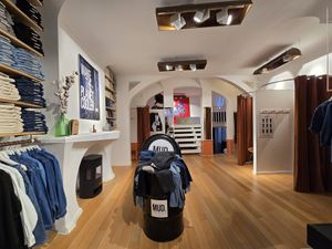 Interior at MUD Jeans Brand Store in Amsterdam