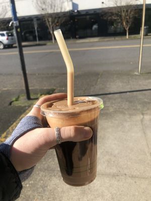 Peanut butter smoothie   at Nectar Cafe in Portland