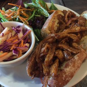 Pulled pork sandwich  at Nectar Cafe in Portland