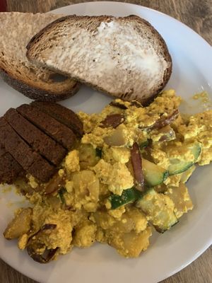 portland scramble with whole grain toast. so good! at Nectar Cafe in Portland
