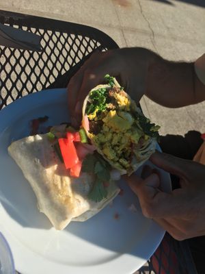 Breakfast burrito  at Nectar Cafe in Portland
