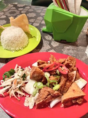 Lemongrass tofu. Very aromatic and a bit on the sweeter side.  at Street Canteen in Helsinki