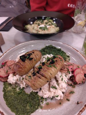 Hazzelback and gnocchi main dishes at FALLA in Arnhem