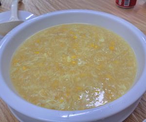 Corn Soup 栗米羹 (Photo by Ringo Yeung) at Tin Hau Temple - 大樹下天后古廟齋菜食堂 in New Territories