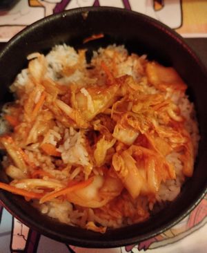 riso bianco con kimchi at Akito Ramen in Pisa