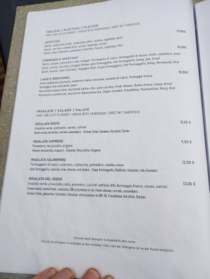 Menu at Ledro Nature Art Cafe & Shop in Ledro