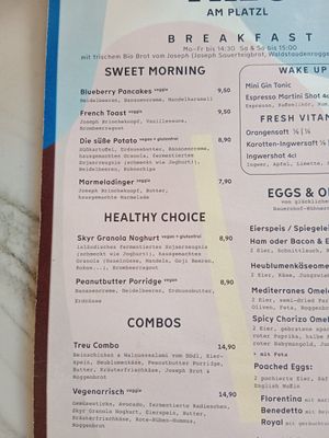 Sweet and healthy dishes at Treu am Platzl in Vienna