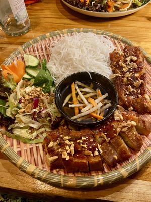 Rice noodles with vegan pork (23)   at Tokymon Chay in Frankfurt