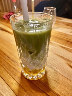 Matcha with mango   at Tokymon Chay in Frankfurt