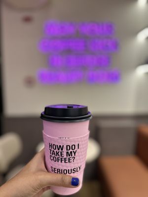 Hot chocolate with oat milkk  at Joe & The Juice in Manama