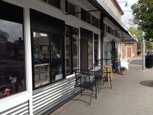 outside seating options  at Whyld Ass in Flagstaff