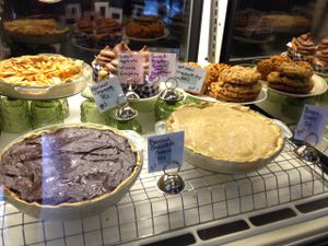 dessert case at Whyld Ass in Flagstaff