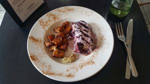 French Toast and Sweet Potato Hash at Whyld Ass in Flagstaff