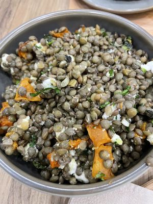 Lentil salad   at Land & Monkeys in Bordeaux