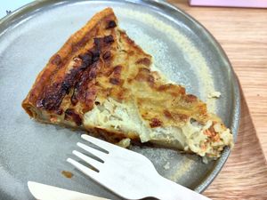 Lorraine pie at Land & Monkeys in Bordeaux