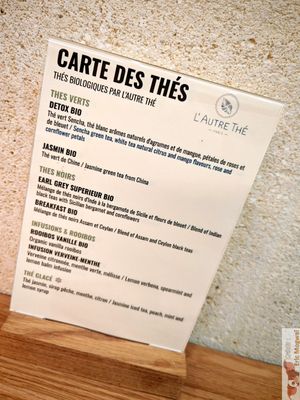 The card at Land & Monkeys in Bordeaux