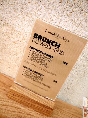 Brunch menu at Land & Monkeys in Bordeaux