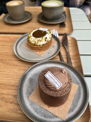 The chocolate one was the favourite but both were equally delicious!   at Land & Monkeys in Bordeaux